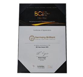 Certificate of Appreciation BCI Asia Award 2022