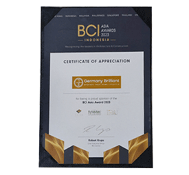 Certificate of Appreciation BCI Asia Award 2023